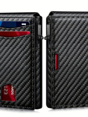 CarbonGuard Flip Card Wallet