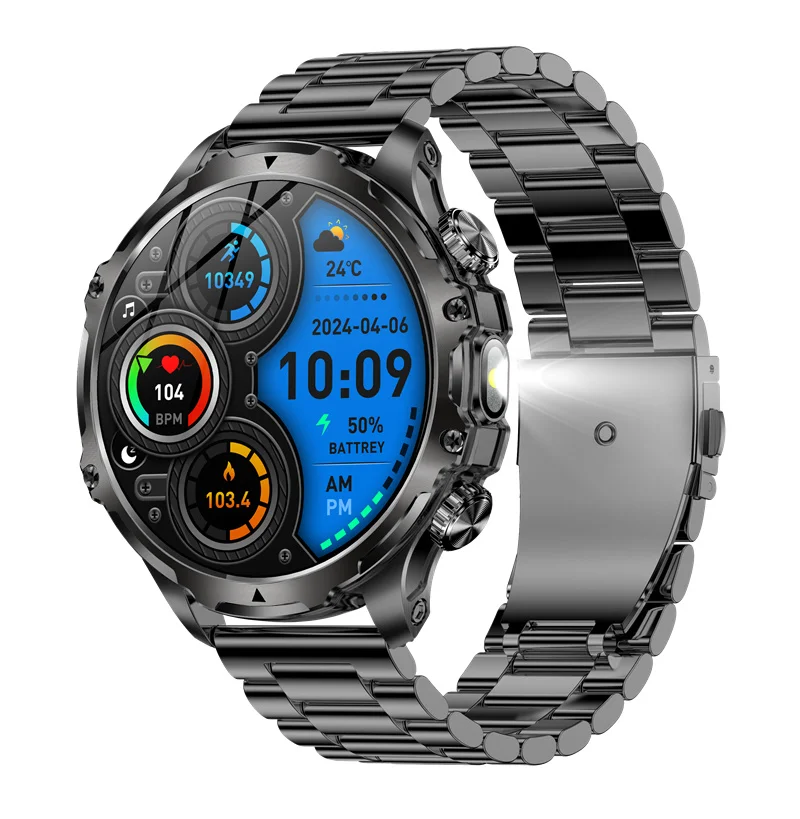 AK75 Tactical Flashlight Smartwatch